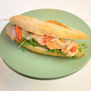 Gerookte forel | gepekelde ui | venkel